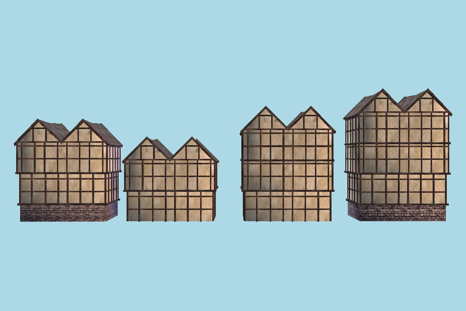 Modular Medieval Building Pack 3d model